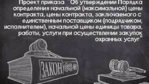 Порядок определения цены для госзакупок охранных услуг