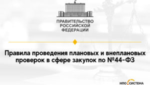 Определены правила проведения проверок по №44-ФЗ